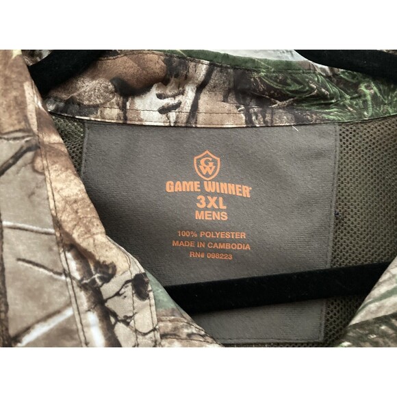 Game Winner Men's Break Up Infinity Camo Button Down Hunting Shirt Size 3XL - Picture 4 of 11